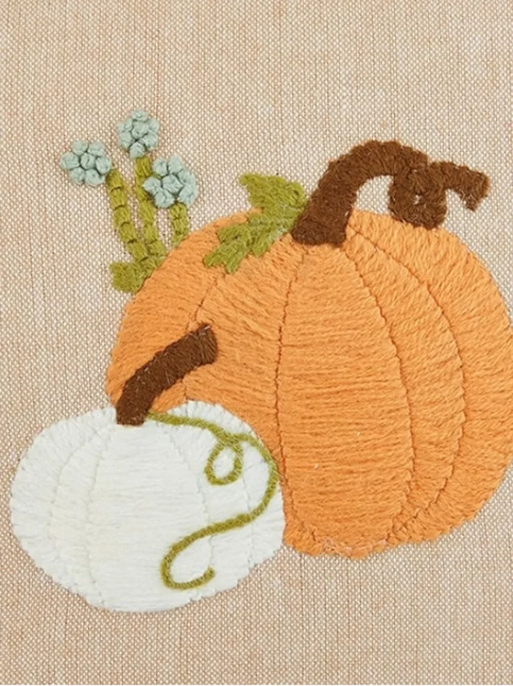 MUD PIE NEW Dbl Pumpkin Embroidery Pillow, 8